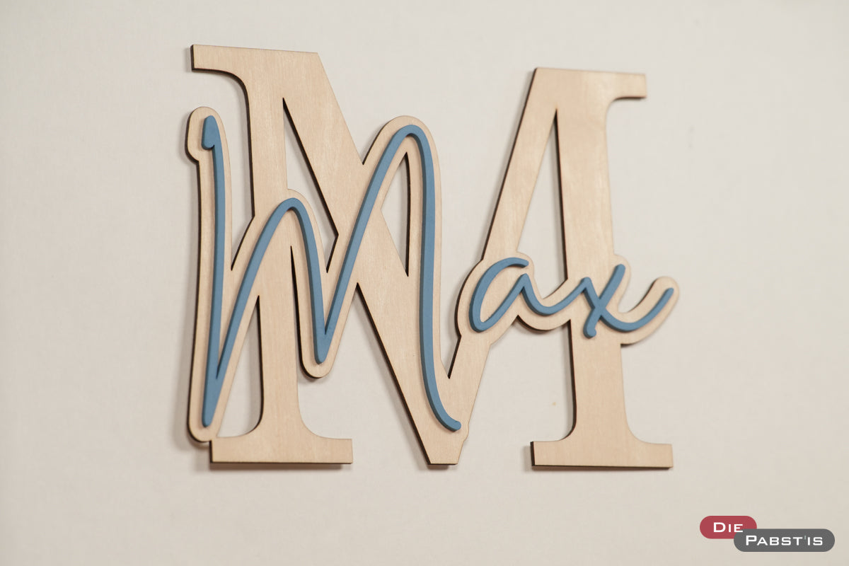 Personalisierte Namensschilder aus Holz – Wanddeko für Kinderzimmer