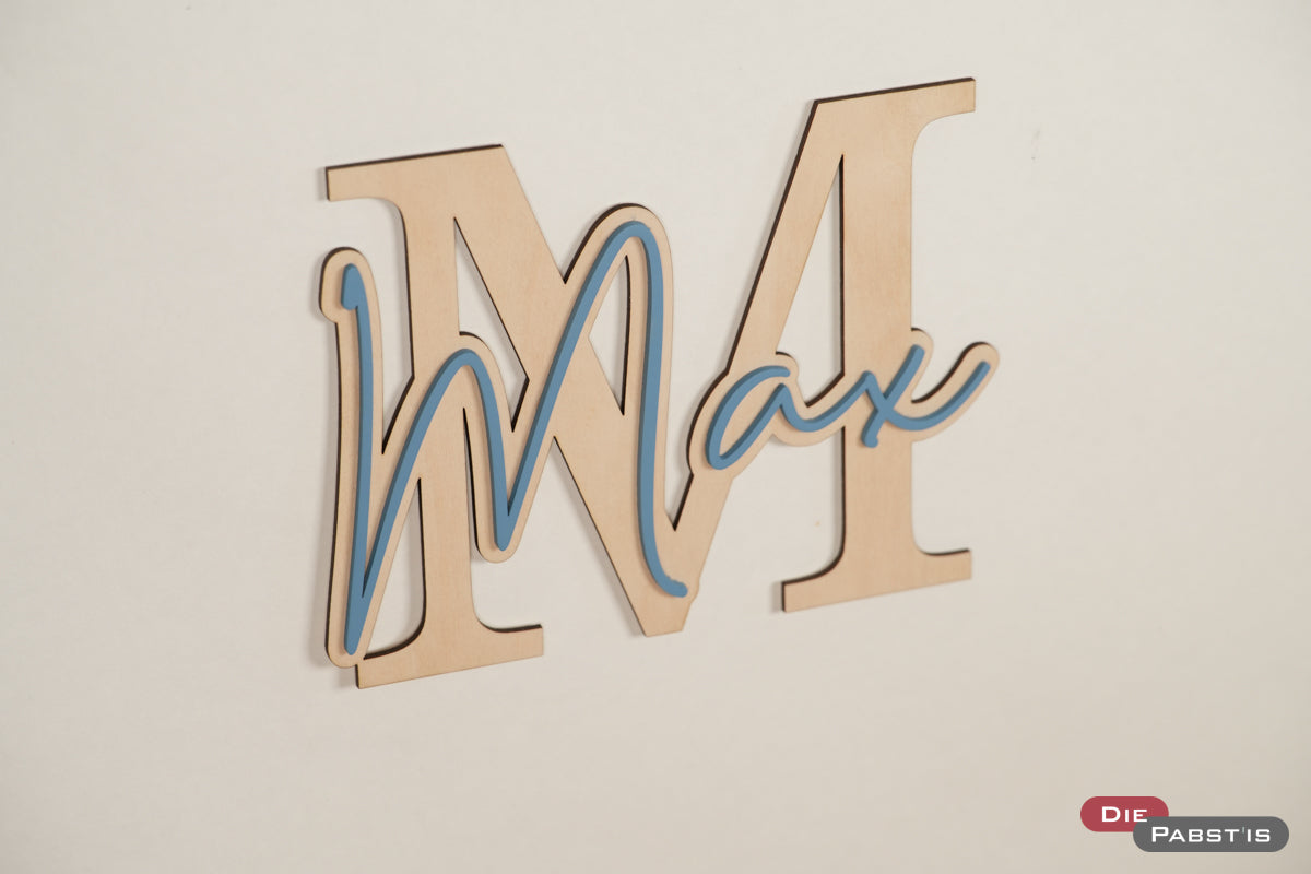 Personalisierte Namensschilder aus Holz – Wanddeko für Kinderzimmer