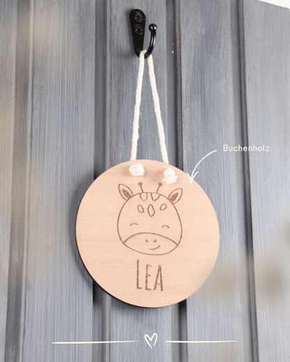 Personalisierte Wanddeko aus Holz für das Baby- oder Kinderzimmer