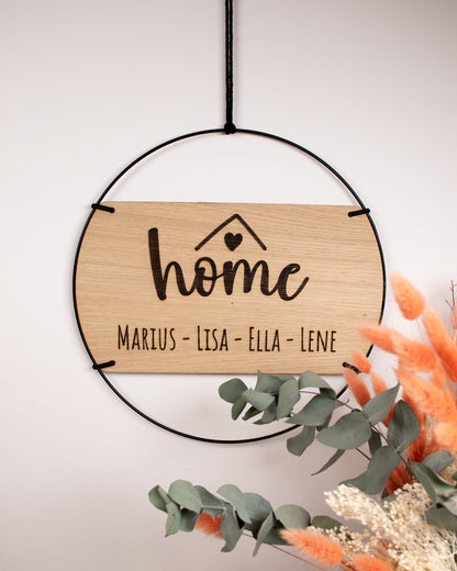 Familienschild | Home mit personalisierten Namen