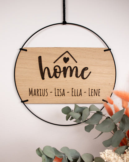 Familienschild | Home mit personalisierten Namen