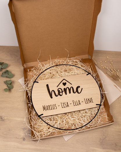 Familienschild | Home mit personalisierten Namen
