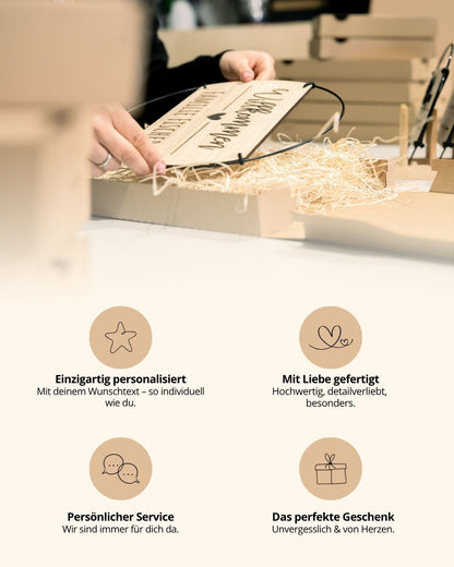 Familienschild | Zuhause mit personalisierten Namen & 3D-Effekt