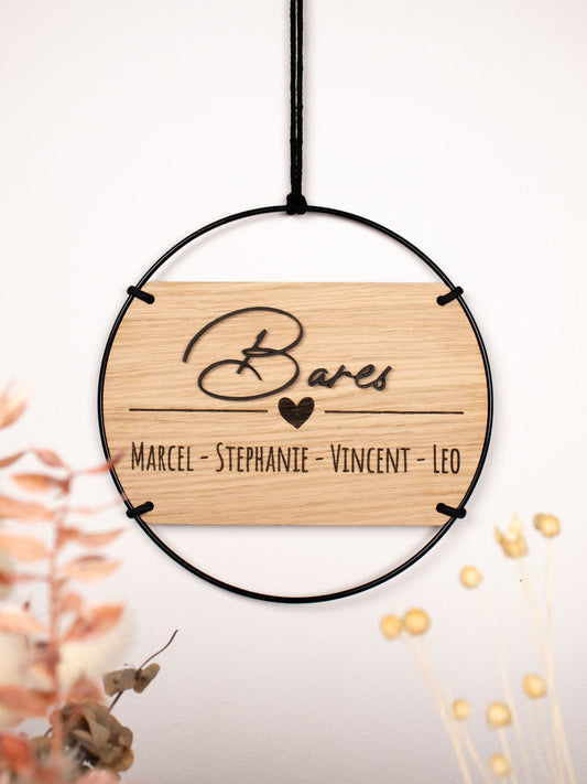 Türschild mit Familienname in 3D