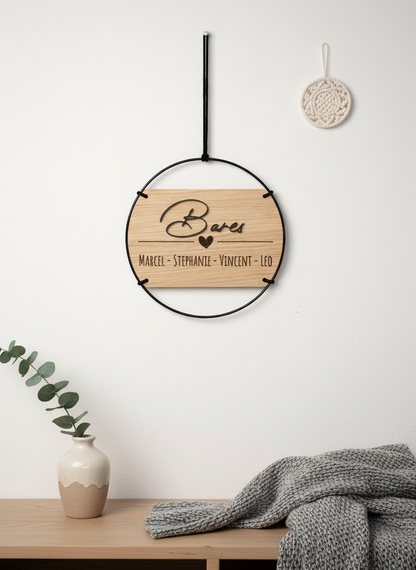 Türschild mit Familienname in 3D