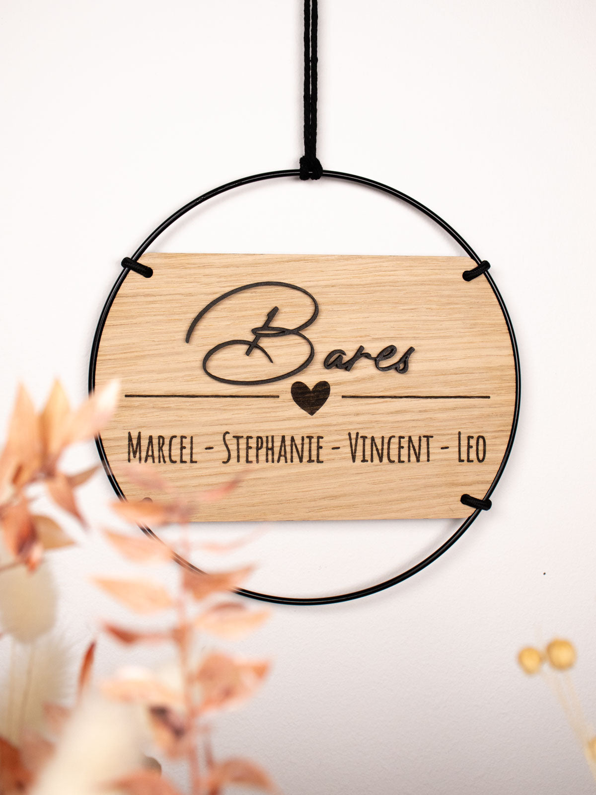 Türschild mit Familienname in 3D