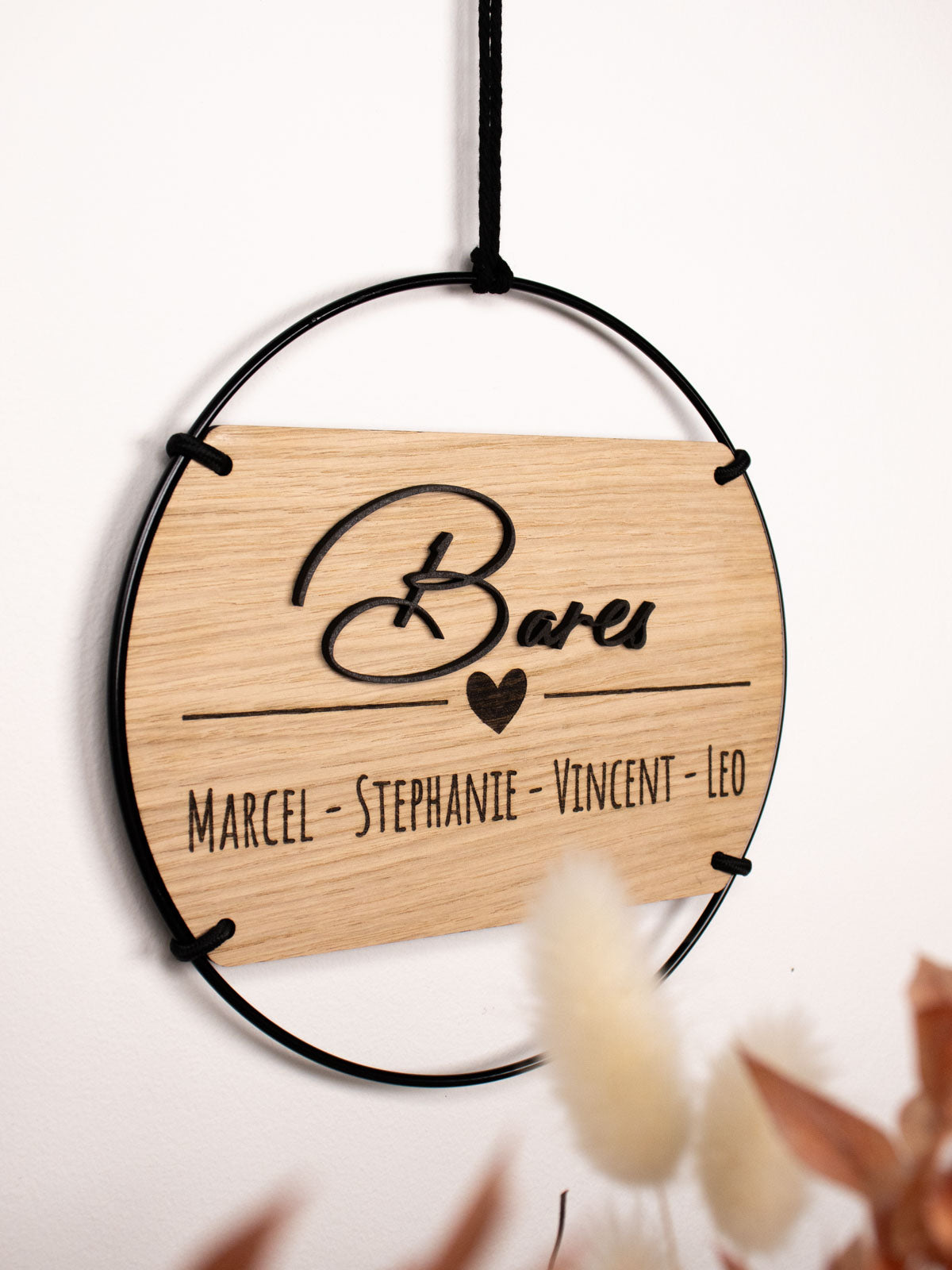 Türschild mit Familienname in 3D