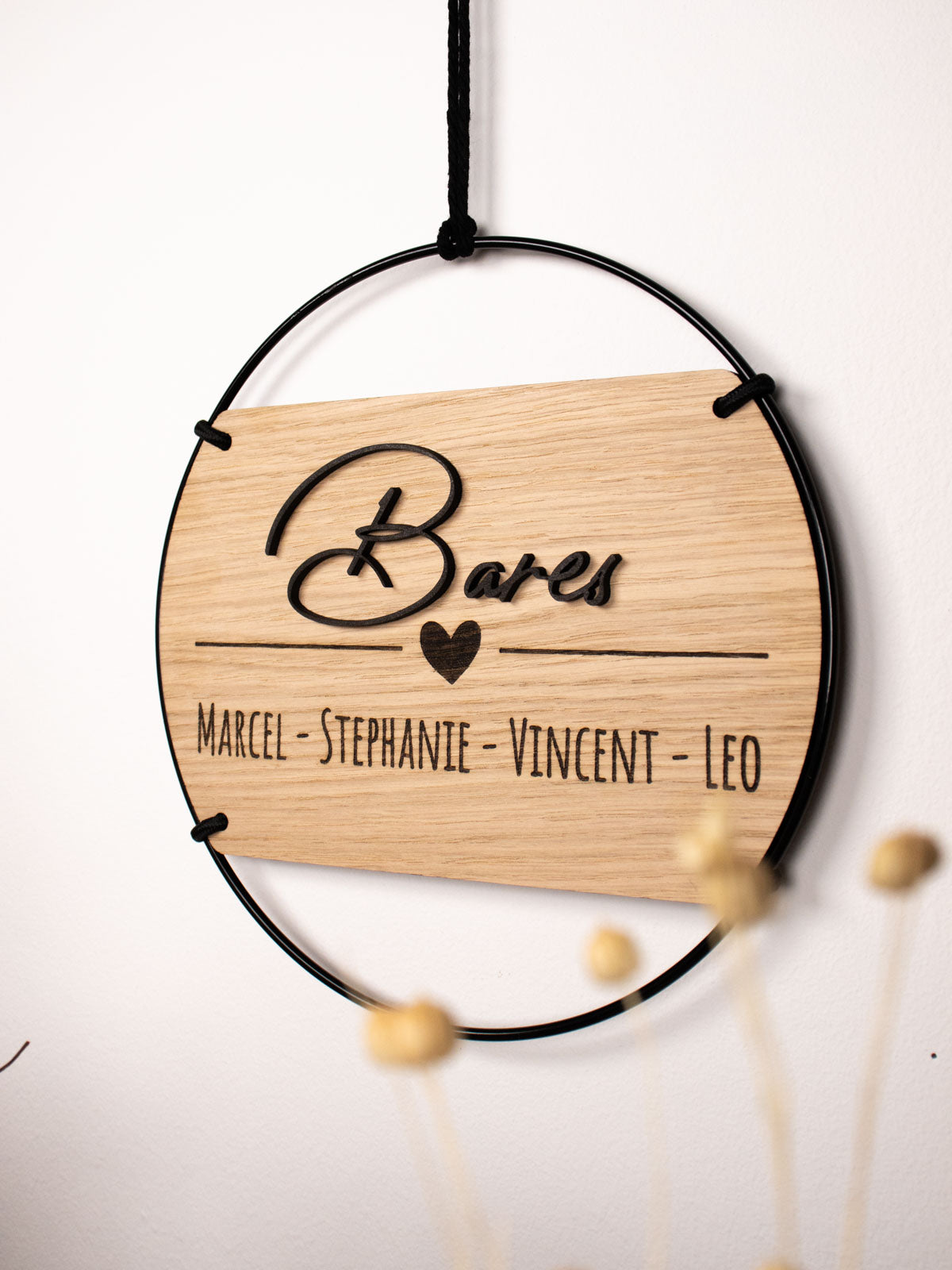 Türschild mit Familienname in 3D