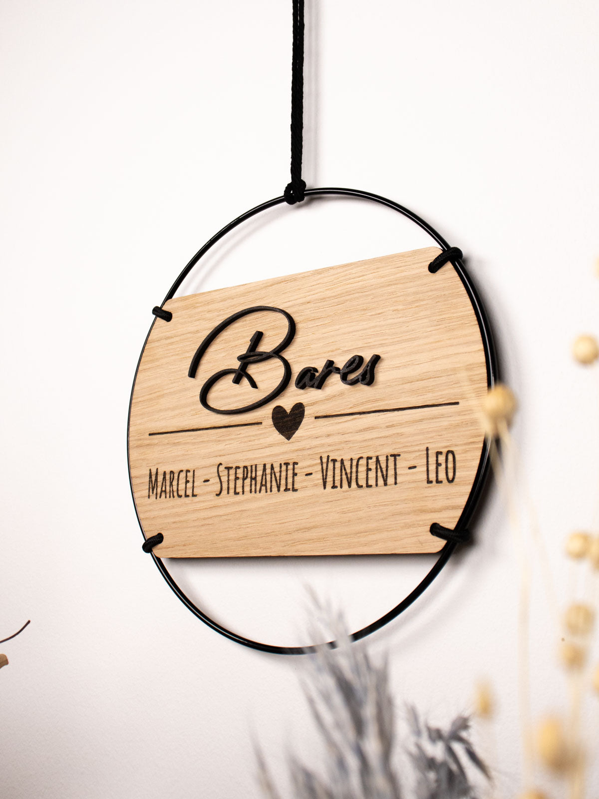 Türschild mit Familienname in 3D