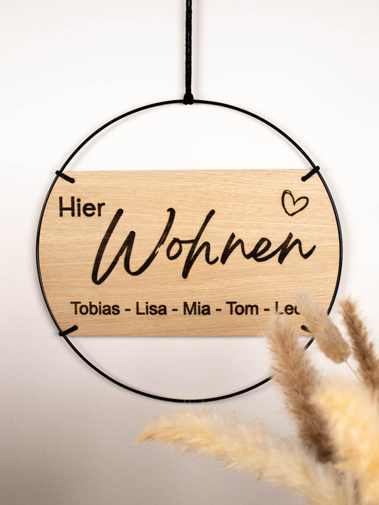 Familien Schild | Hier wohnen