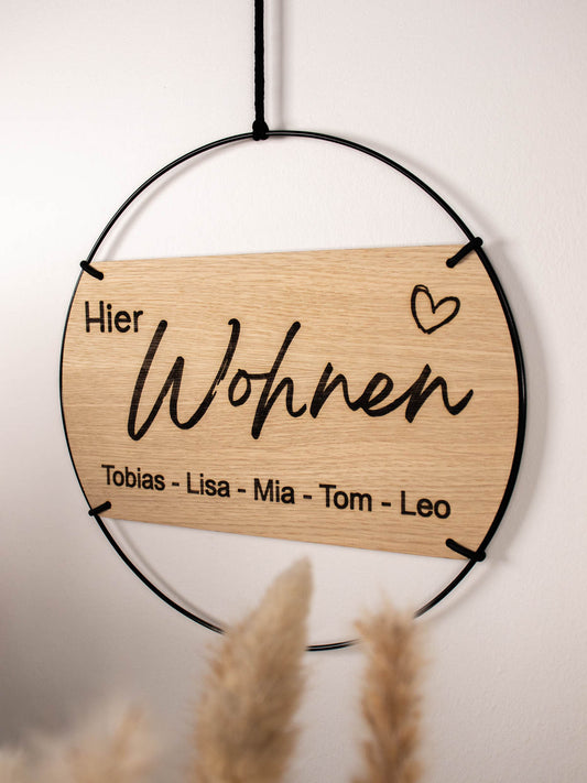 Familien Schild | Hier wohnen