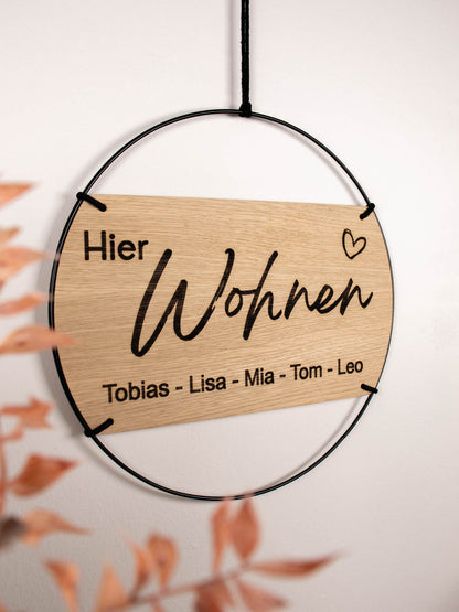 Familienschild | Hier wohnen