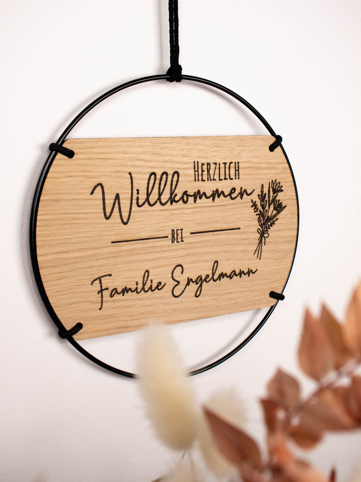 Familienschild | Herzlich Willkommen mit Familienname