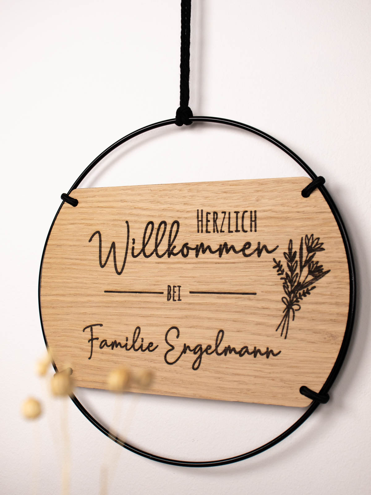 Familienschild | Herzlich Willkommen mit Familienname