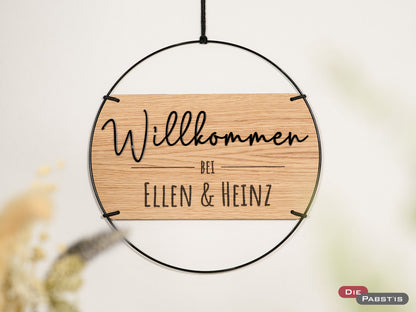 Türschild Willkommen 3D