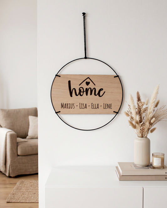 Familienschild | Home mit personalisierten Namen
